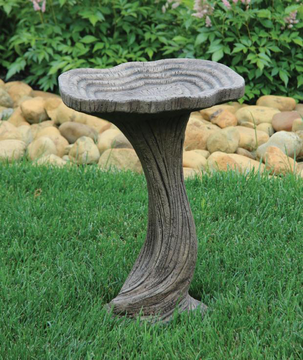 Wooden Bird Bath